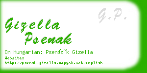 gizella psenak business card